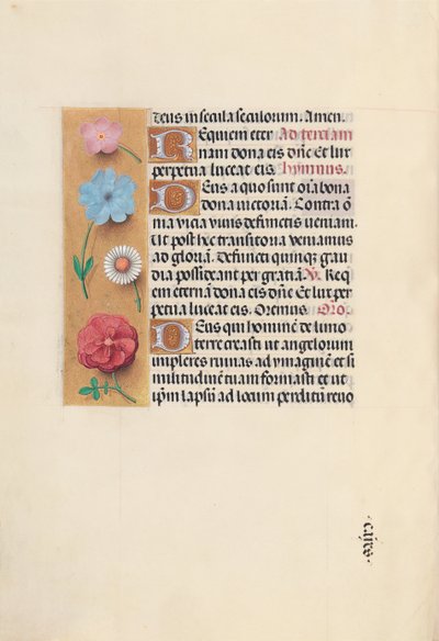 Godziny królowej Izabeli Katolickiej, królowej Hiszpanii: Fol. 26v, ok. 1500. autorstwa Master of the First Prayerbook of Maximillian
