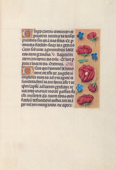 Godziny królowej Izabeli Katolickiej, królowej Hiszpanii: Fol. 28r, ok. 1500. autorstwa Master of the First Prayerbook of Maximillian