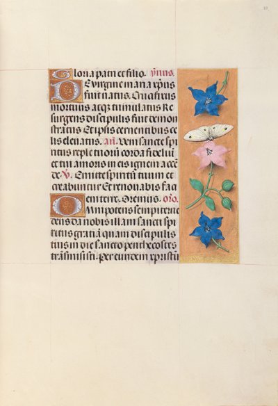 Godziny królowej Izabeli Katolickiej, królowej Hiszpanii: Fol. 33r, ok. 1500. autorstwa Master of the First Prayerbook of Maximillian