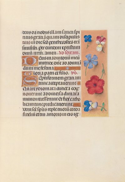 Godziny królowej Izabeli Katolickiej, królowej Hiszpanii: Fol. 34r, ok. 1500. autorstwa Master of the First Prayerbook of Maximillian