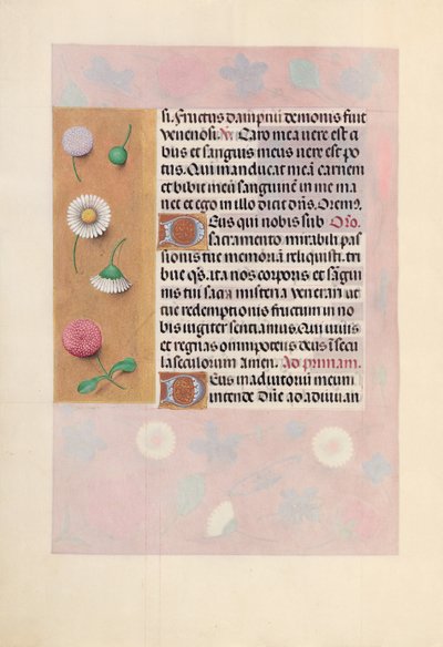 Godziny królowej Izabeli Katolickiej, królowej Hiszpanii: Fol. 44v, ok. 1500. autorstwa Master of the First Prayerbook of Maximillian