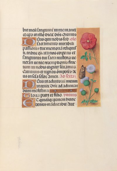 Godzinki królowej Izabeli Katolickiej, królowej Hiszpanii:  Fol. 46r autorstwa Master of the First Prayerbook of Maximillian