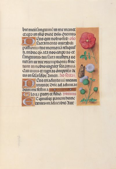 Godziny królowej Izabeli Katolickiej, królowej Hiszpanii: Fol. 46r, ok. 1500. autorstwa Master of the First Prayerbook of Maximillian