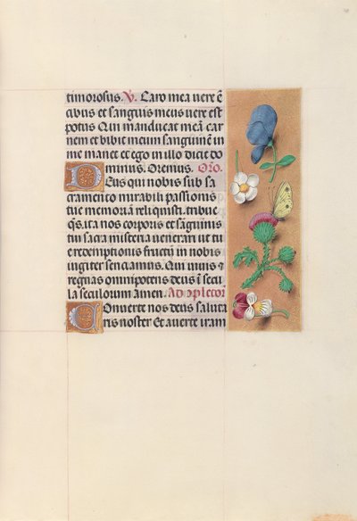 Godziny królowej Izabeli Katolickiej, królowej Hiszpanii: Fol. 48r, ok. 1500. autorstwa Master of the First Prayerbook of Maximillian