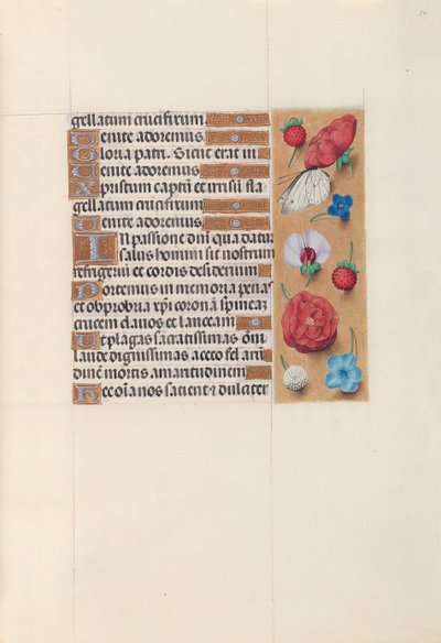 Godziny królowej Izabeli Katolickiej, królowej Hiszpanii: Fol. 52r, ok. 1500. autorstwa Master of the First Prayerbook of Maximillian