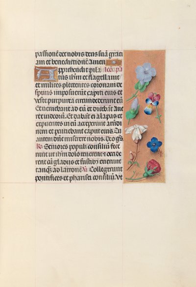 Godziny królowej Izabeli Katolickiej, królowej Hiszpanii: Fol. 54r, ok. 1500. autorstwa Master of the First Prayerbook of Maximillian