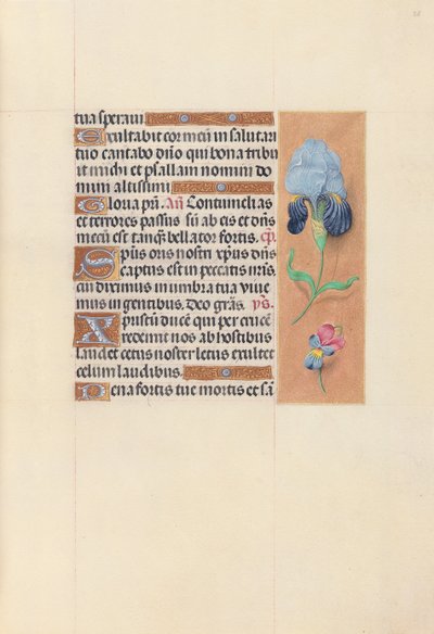 Godziny królowej Izabeli Katolickiej, królowej Hiszpanii: Fol. 58r, ok. 1500. autorstwa Master of the First Prayerbook of Maximillian