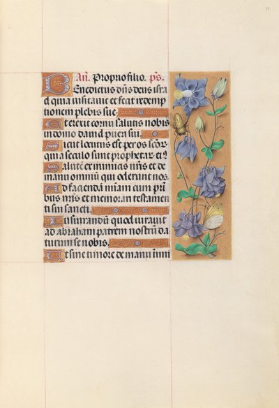 Godzinki królowej Izabeli Katolickiej, królowej Hiszpanii:  Fol. 59r autorstwa Master of the First Prayerbook of Maximillian