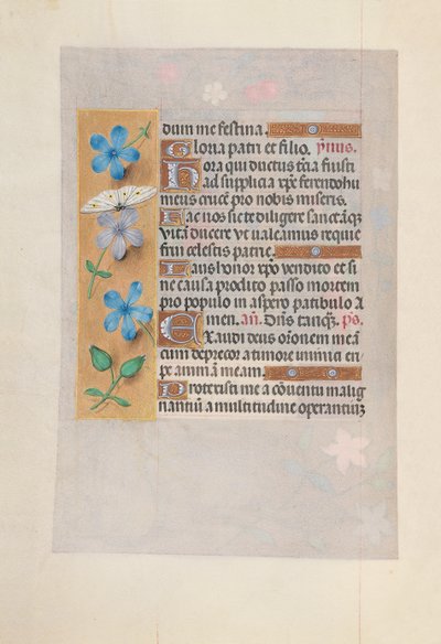 Godziny królowej Izabeli Katolickiej, królowej Hiszpanii: Fol. 63v, ok. 1500. autorstwa Master of the First Prayerbook of Maximillian