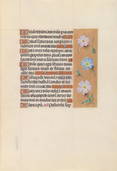 Godziny królowej Izabeli Katolickiej, królowej Hiszpanii: Fol. 67r, ok. 1500. autorstwa Master of the First Prayerbook of Maximillian