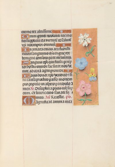 Godziny królowej Izabeli Katolickiej, królowej Hiszpanii: Fol. 75r, ok. 1500. autorstwa Master of the First Prayerbook of Maximillian