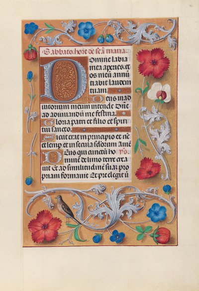 Godziny królowej Izabeli Katolickiej, królowej Hiszpanii: Fol. 81r, ok. 1500. autorstwa Master of the First Prayerbook of Maximillian