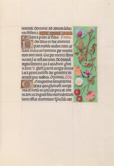 Godziny królowej Izabeli Katolickiej, królowej Hiszpanii: Fol. 82r, ok. 1500. autorstwa Master of the First Prayerbook of Maximillian