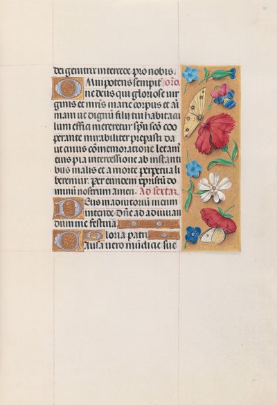 Godziny królowej Izabeli Katolickiej, królowej Hiszpanii: Fol. 83r, ok. 1500. autorstwa Master of the First Prayerbook of Maximillian