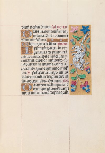 Godziny królowej Izabeli Katolickiej, królowej Hiszpanii: Fol. 84r, ok. 1500. autorstwa Master of the First Prayerbook of Maximillian