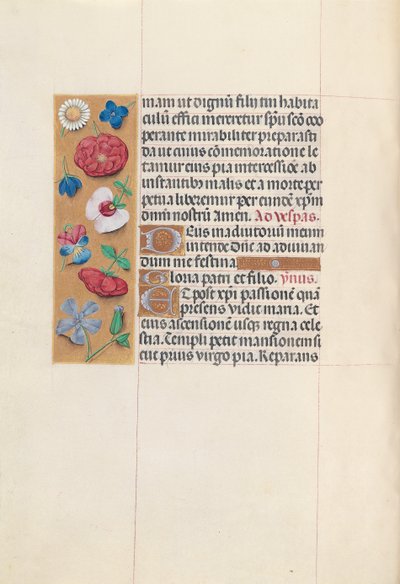 Godziny królowej Izabeli Katolickiej, królowej Hiszpanii: Fol. 84v, ok. 1500. autorstwa Master of the First Prayerbook of Maximillian