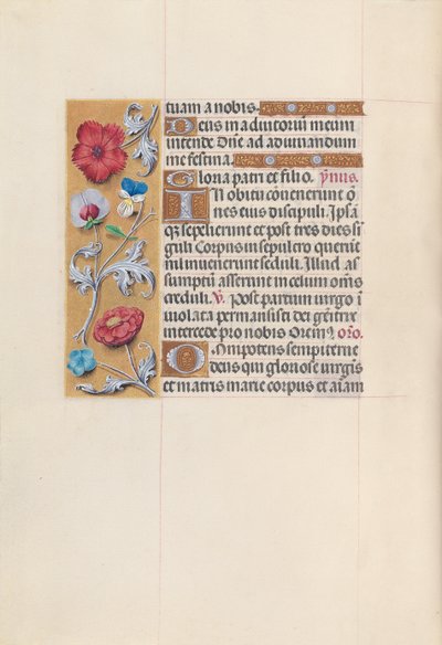 Godziny królowej Izabeli Katolickiej, królowej Hiszpanii: Fol. 85v, ok. 1500. autorstwa Master of the First Prayerbook of Maximillian