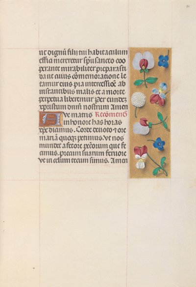 Godziny królowej Izabeli Katolickiej, królowej Hiszpanii: Fol. 86r, ok. 1500. autorstwa Master of the First Prayerbook of Maximillian