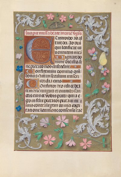 Godziny królowej Izabeli Katolickiej, królowej Hiszpanii: Fol. 88r, ok. 1500. autorstwa Master of the First Prayerbook of Maximillian