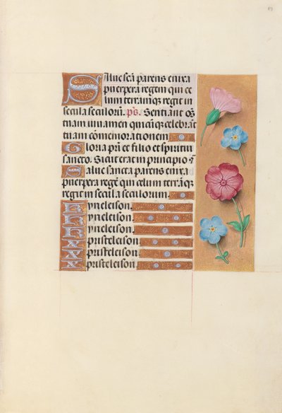 Godziny królowej Izabeli Katolickiej, królowej Hiszpanii: Fol. 89r, ok. 1500. autorstwa Master of the First Prayerbook of Maximillian