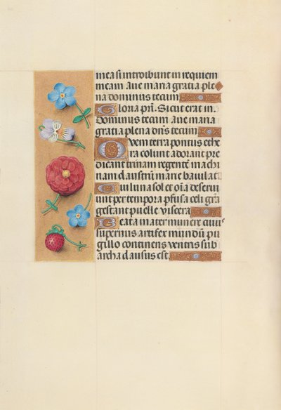 Godziny królowej Izabeli Katolickiej, królowej Hiszpanii: Fol. 99v, ok. 1500. autorstwa Master of the First Prayerbook of Maximillian