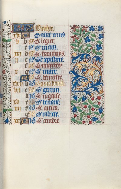 Księga godzin Korzystanie z Rouen: fol. 10r, ok. 1470. autorstwa Master of the Geneva Latini