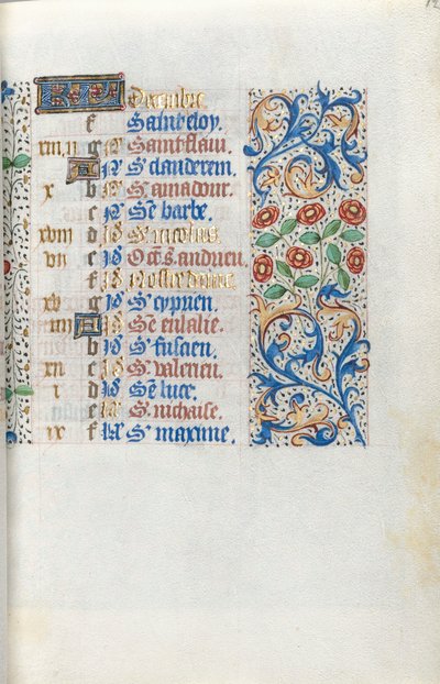 Księga godzin Korzystanie z Rouen: fol. 12r, ok. 1470. autorstwa Master of the Geneva Latini