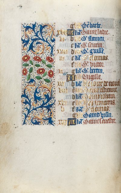 Księga godzin Korzystanie z Rouen: fol. 12v, ok. 1470. autorstwa Master of the Geneva Latini