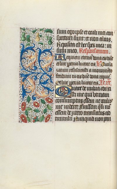 Księga godzin Korzystanie z Rouen: fol. 132v, ok. 1470. autorstwa Master of the Geneva Latini