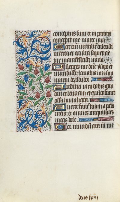 Księga godzin Korzystanie z Rouen: fol. 134v, ok. 1470. autorstwa Master of the Geneva Latini