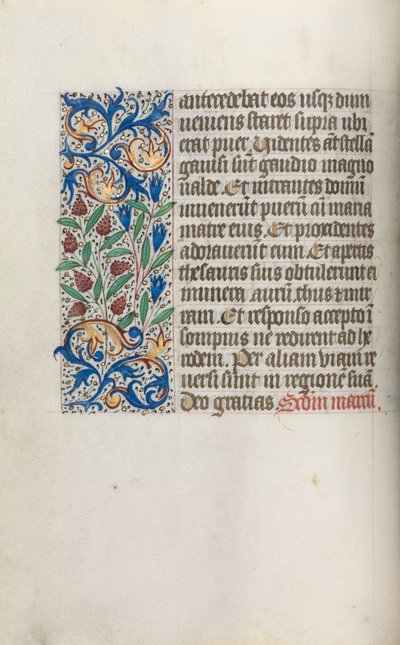 Księga godzin Korzystanie z Rouen: fol. 17v, ok. 1470. autorstwa Master of the Geneva Latini