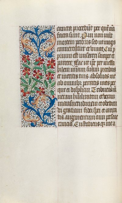 Księga godzin Korzystanie z Rouen: fol. 24v, ok. 1470. autorstwa Master of the Geneva Latini