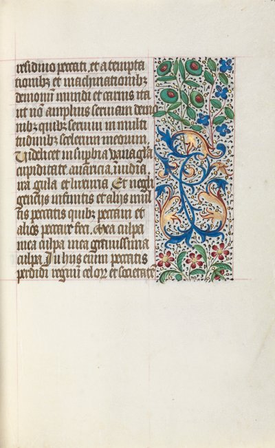 Księga godzin Korzystanie z Rouen: fol. 25r, ok. 1470. autorstwa Master of the Geneva Latini