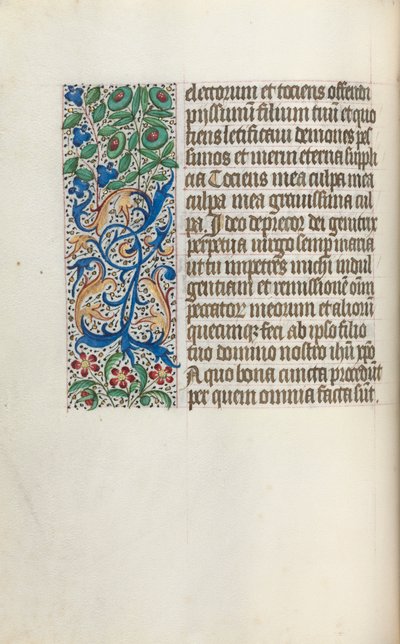 Księga godzin Korzystanie z Rouen: fol. 25v, ok. 1470. autorstwa Master of the Geneva Latini