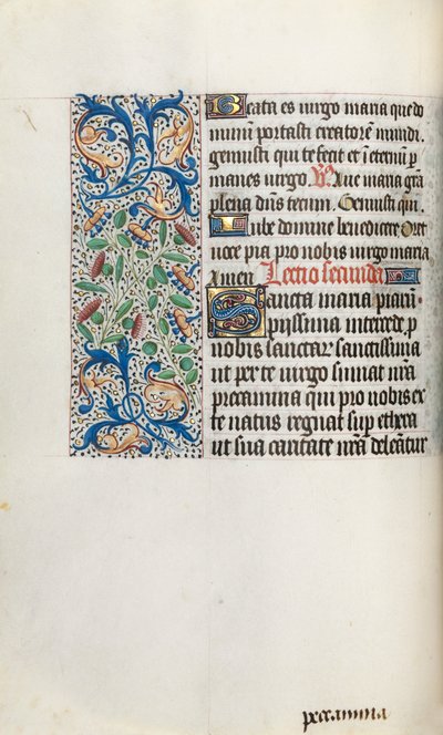 Księga godzin Korzystanie z Rouen: fol. 35v, ok. 1470. autorstwa Master of the Geneva Latini
