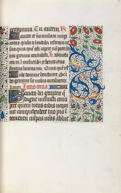 Księga godzin Korzystanie z Rouen: fol. 36r, ok. 1470. autorstwa Master of the Geneva Latini