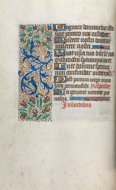 Księga godzin Korzystanie z Rouen: fol. 38v, ok. 1470. autorstwa Master of the Geneva Latini