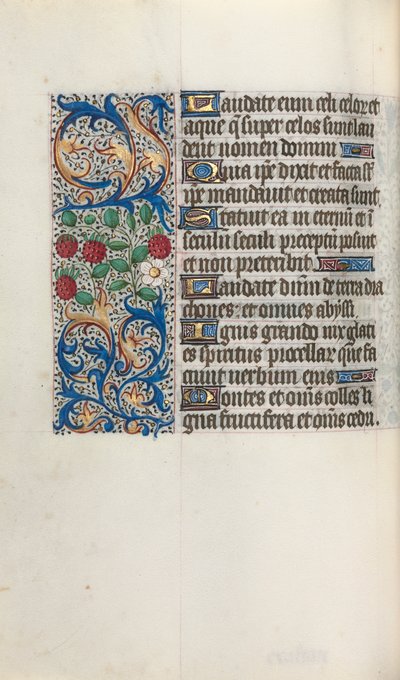 Księga godzin Korzystanie z Rouen: fol. 44v, ok. 1470. autorstwa Master of the Geneva Latini