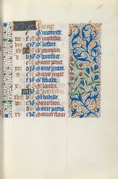 Księga godzin Korzystanie z Rouen: fol. 51r, ok. 1470. autorstwa Master of the Geneva Latini