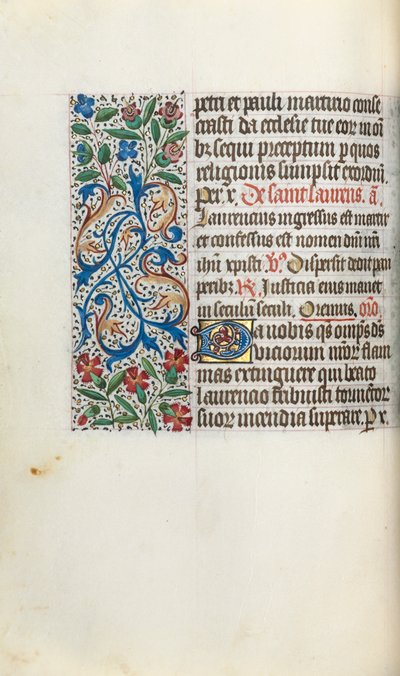 Księga godzin Korzystanie z Rouen: fol. 51v, ok. 1470. autorstwa Master of the Geneva Latini