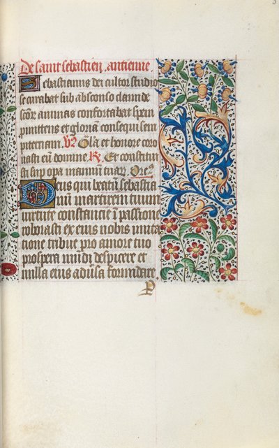 Księga godzin Korzystanie z Rouen: fol. 52r, ok. 1470. autorstwa Master of the Geneva Latini