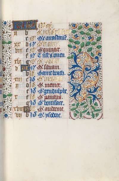 Księga godzin Korzystanie z Rouen: fol. 5r, ok. 1470. autorstwa Master of the Geneva Latini