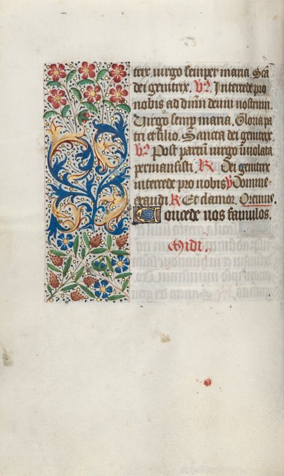 Księga godzin Korzystanie z Rouen: fol. 63v, ok. 1470. autorstwa Master of the Geneva Latini