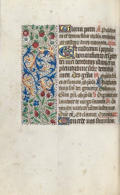 Księga godzin Korzystanie z Rouen: fol. 69v, ok. 1470. autorstwa Master of the Geneva Latini