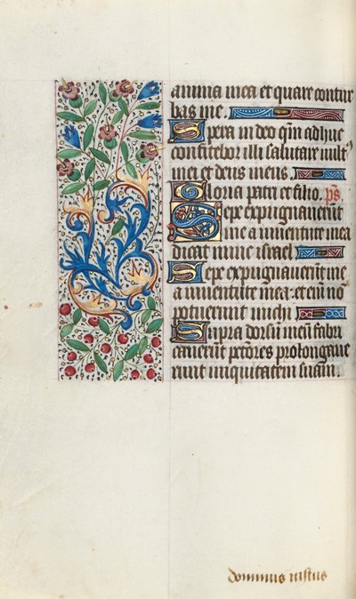 Księga godzin Korzystanie z Rouen: fol. 76v, ok. 1470. autorstwa Master of the Geneva Latini