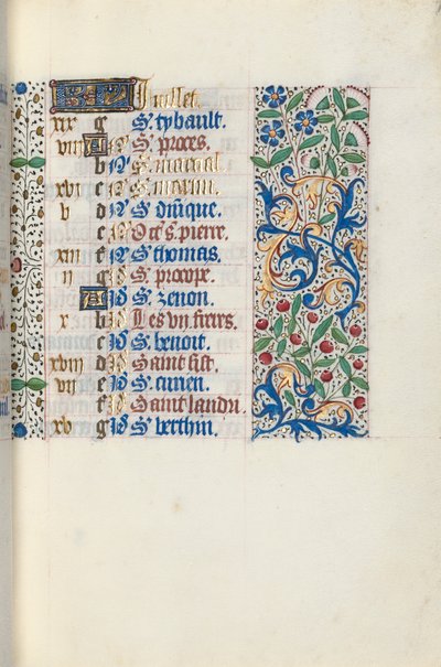 Księga godzin Korzystanie z Rouen: fol. 7r, ok. 1470. autorstwa Master of the Geneva Latini