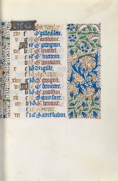 Księga godzin Korzystanie z Rouen: fol. 9r, ok. 1470. autorstwa Master of the Geneva Latini