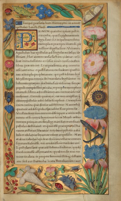 Ozdobiona strona tekstowa autorstwa Master of the Getty Epistles