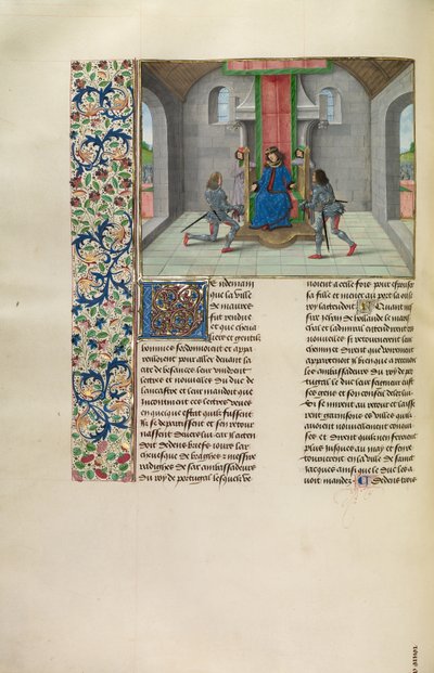 Jan z Gaunt zaprasza gości na ślub swojej córki z królem Portugalii autorstwa Master of the Getty Froissart