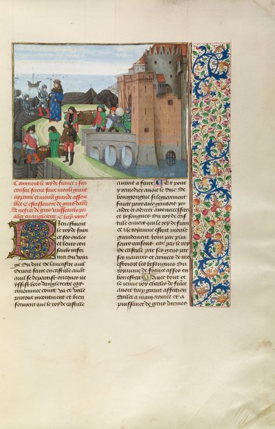 Król Francji Karol VI przygotowuje się do wojny z Anglią autorstwa Master of the Getty Froissart